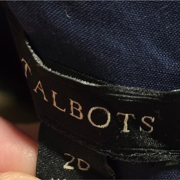 Talbots Linen Dark Blue Chambray Sheath Midi Dress Plus Size 20 2X - Picture 4 of 9